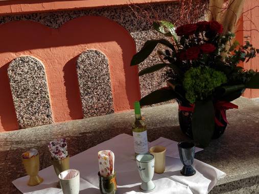 2022, März, Feier an der Grotte