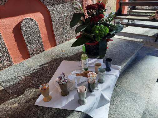 2022, März, Feier an der Grotte